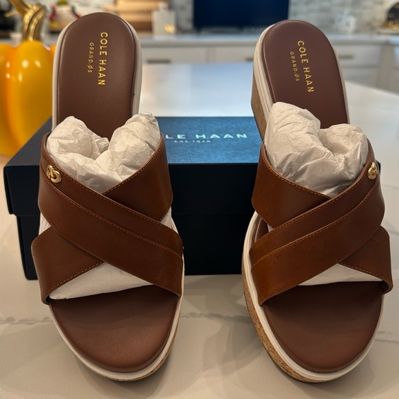 Cole Haan wedge sandle. - Picture 1 of 3